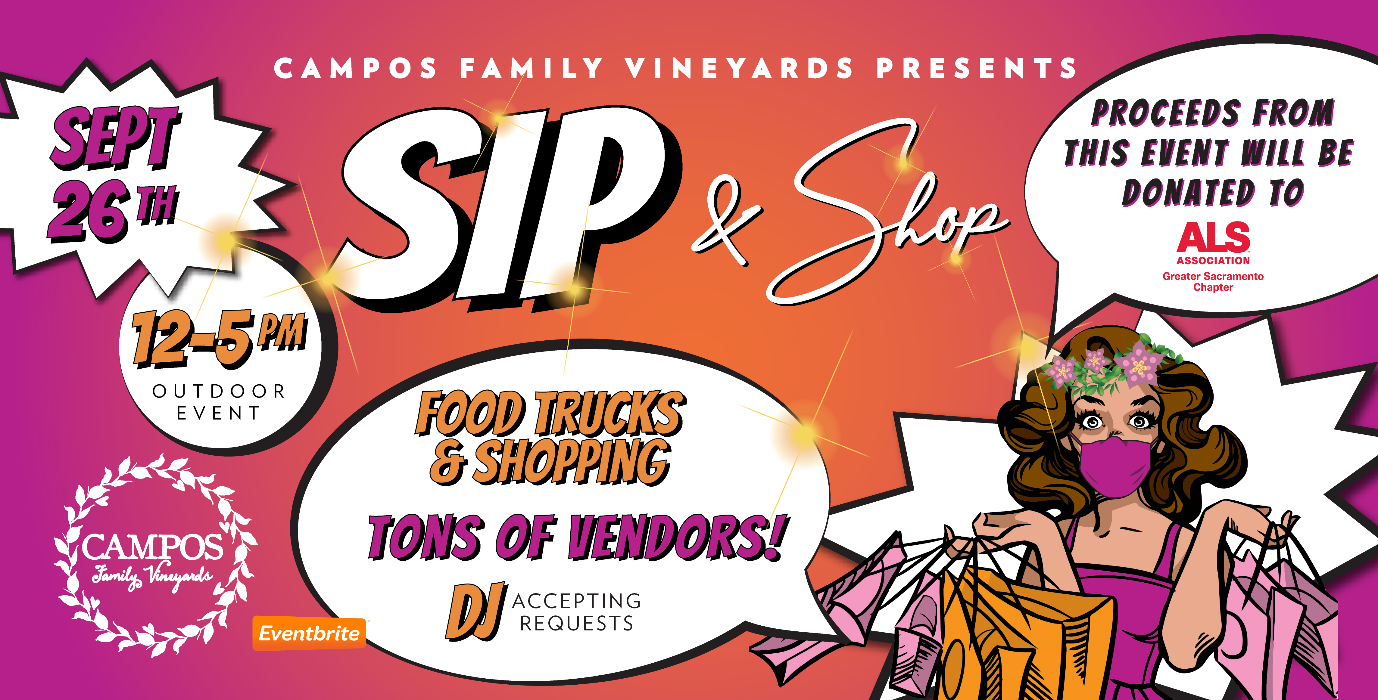 Sip & Shop Event at Campos Family Vineyards
