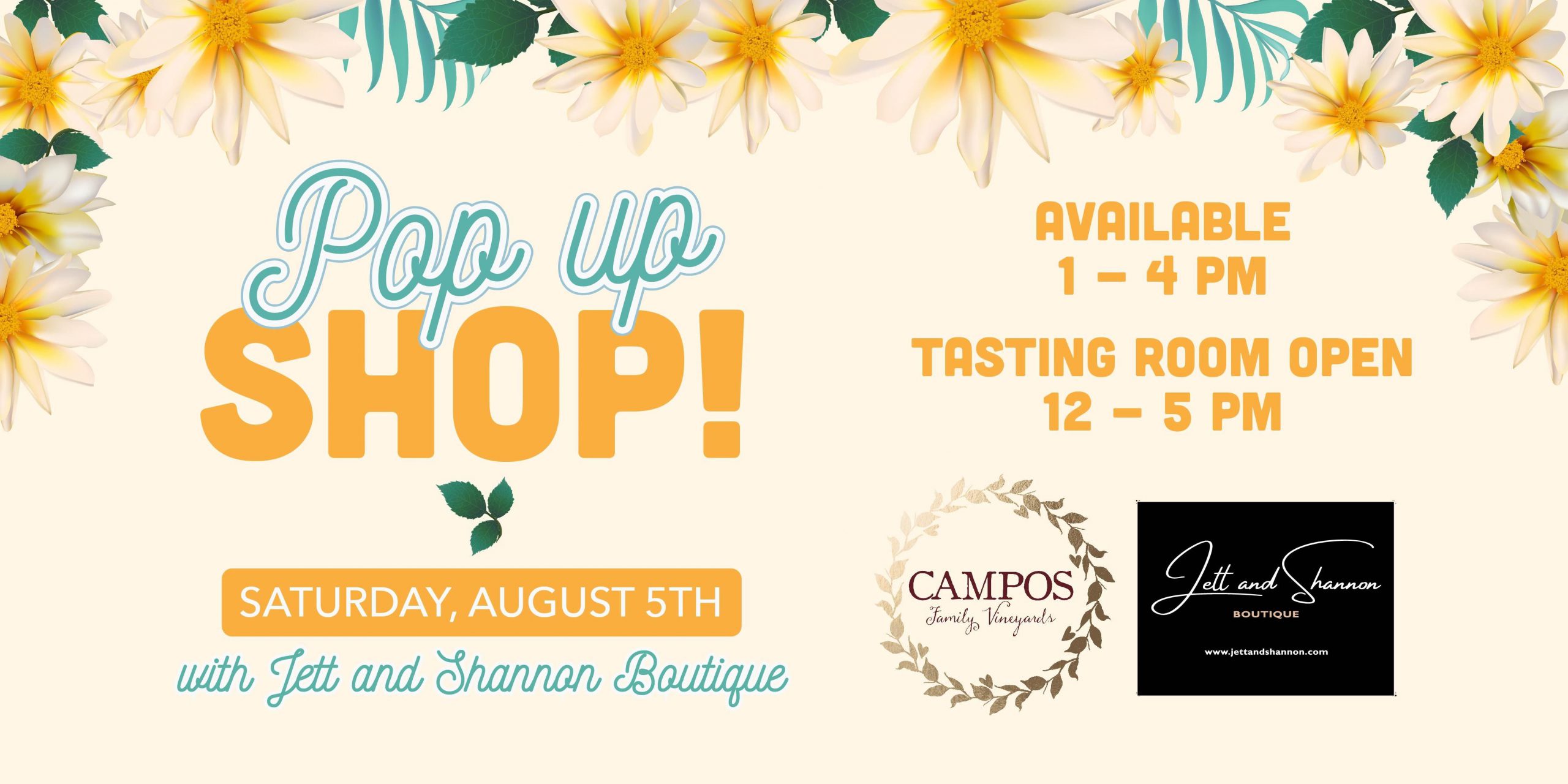 Campos Pop Up Shop with Jett and Shannon Boutique!