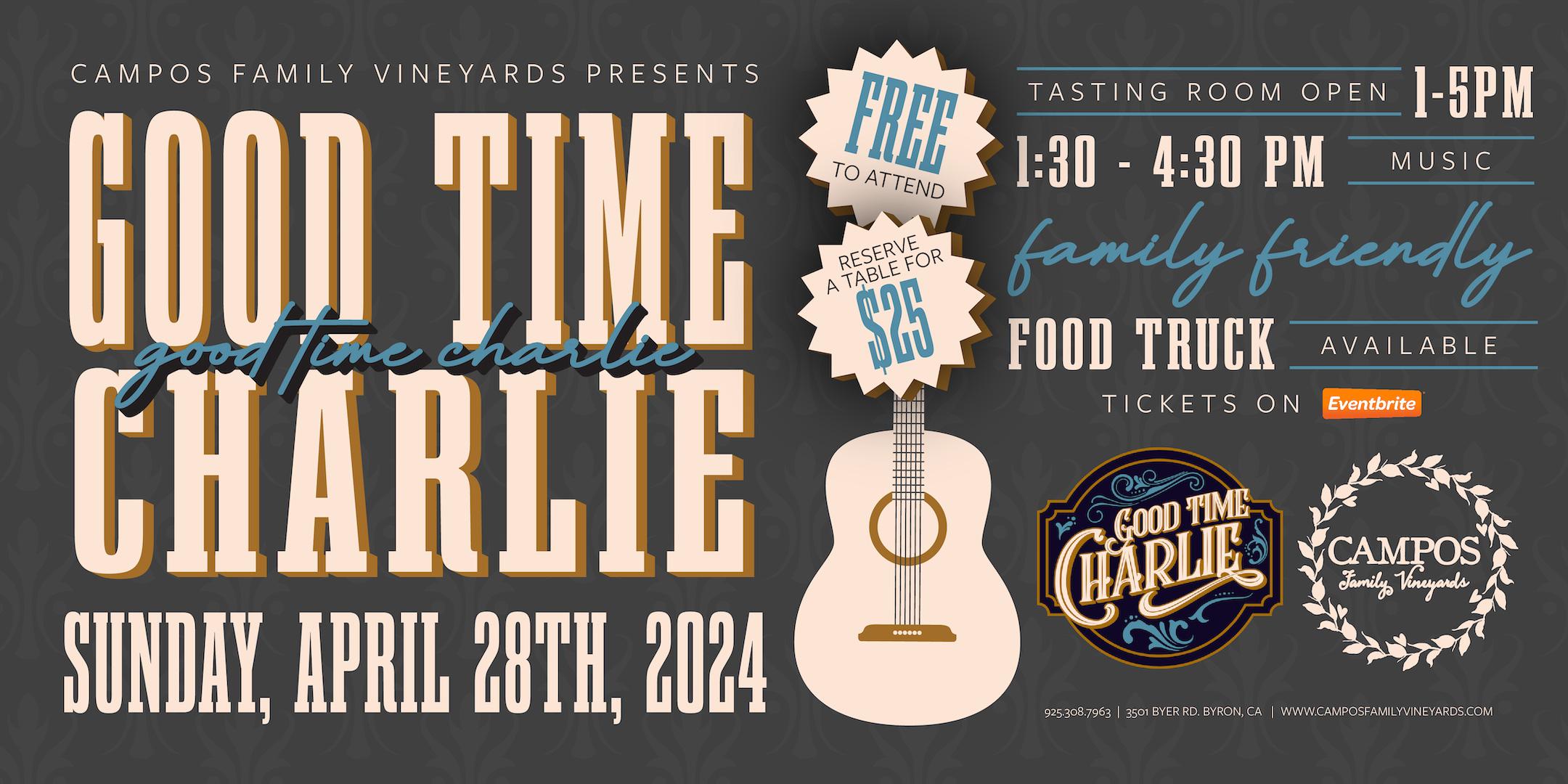 LIVE MUSIC with Good Time Charlie