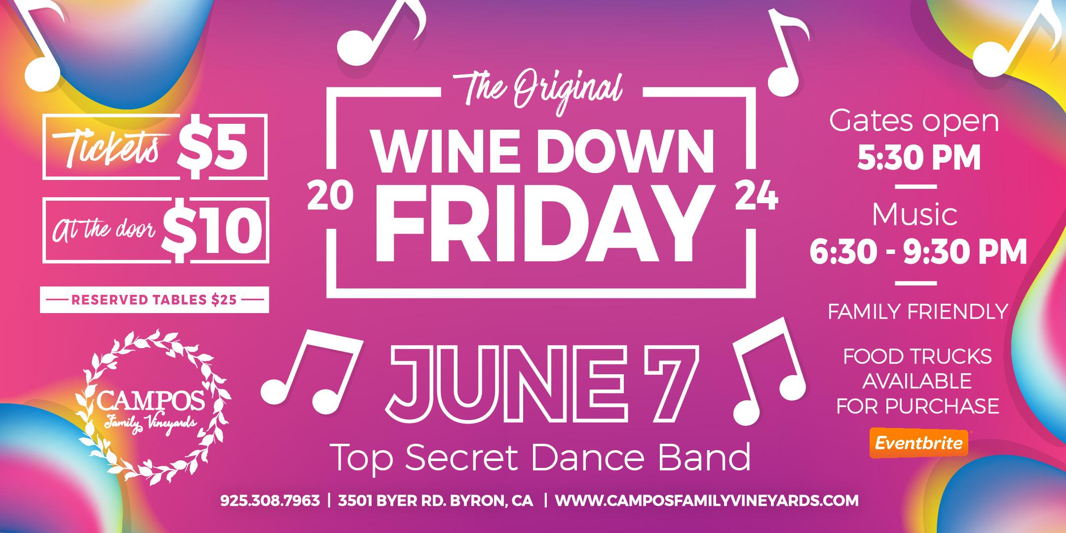 The Original Wine Down Friday - Top Secret Dance Band