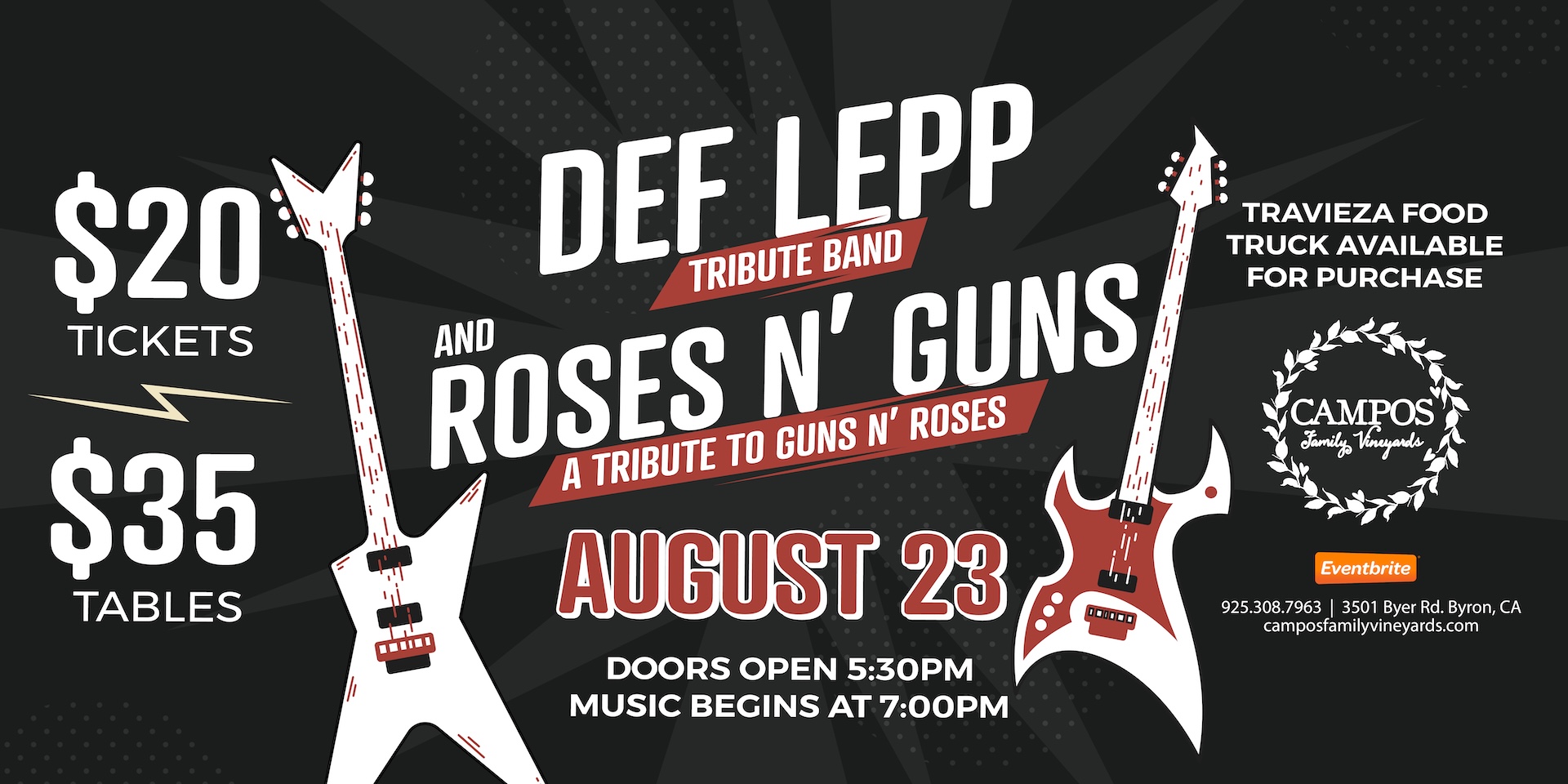 Def Lepp and Roses N Guns Tribute Band August 23